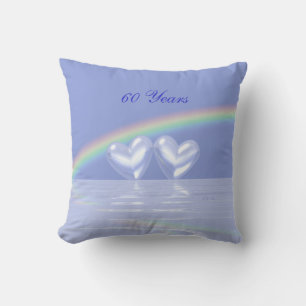 60th Anniversary Diamond Hearts Cushion