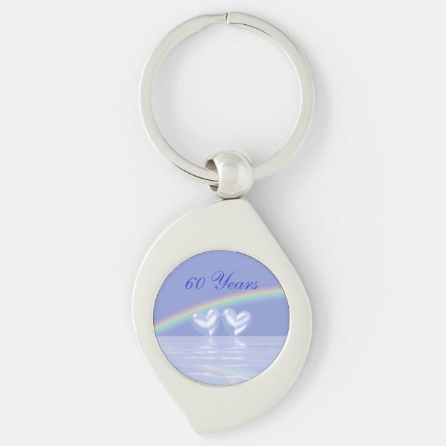 60th Anniversary Diamond Hearts Key Ring (Front)