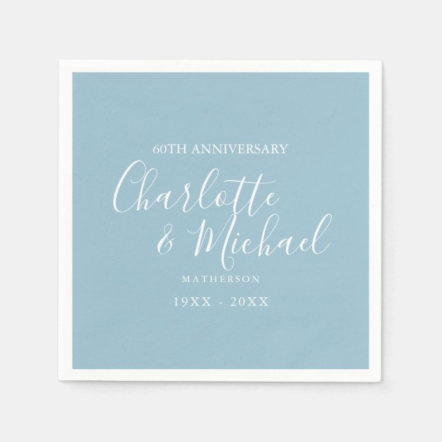 60th Anniversary Diamond Wedding Signature Napkin (Front)
