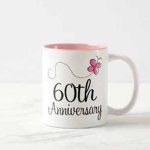 60th Anniversary Gift Two-Tone Coffee Mug