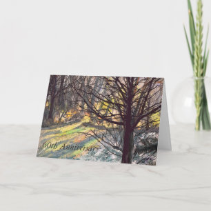 60th Anniversary Greeting Card Sunlight in Trees