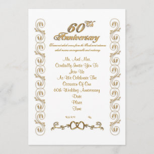 60th anniversary invitations