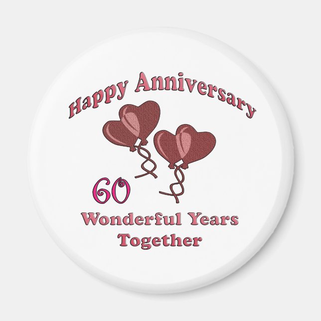 60th. Anniversary Magnet (Front)