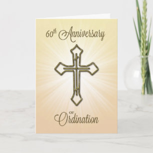 60th Anniversary of Ordination, Gold Cross Card