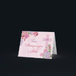 60th Anniversary of Religious Life Catholic Nun Card<br><div class="desc">Sixty years of religious life for a special nun is worth celebrating. Celebrate with her and send her a religious congratulations message with this soft pink card with beautiful watercolor look flowers.</div>