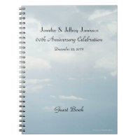 60th Anniversary Party Guest Book, Sky & Clouds