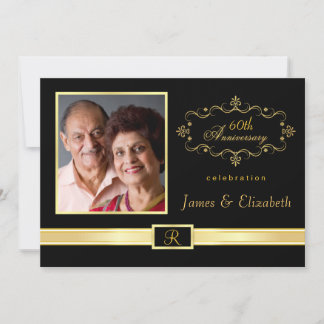 60th Anniversary Party Invitations - with Photo