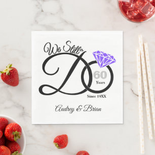 60th Anniversary Personalised Napkins