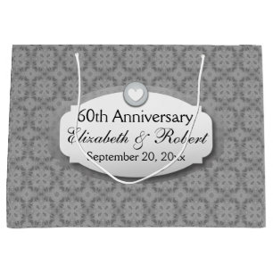 60th Anniversary Wedding Anniversary Diamond A29 Large Gift Bag