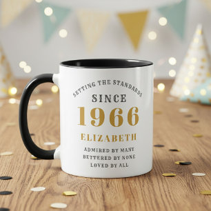60th Birthday 1966 Add Name Elegant Mug