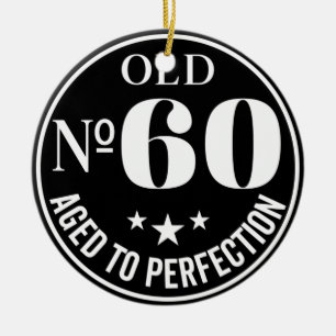 60th Birthday 60 Years Anniversary Quotes Square Ceramic Ornament