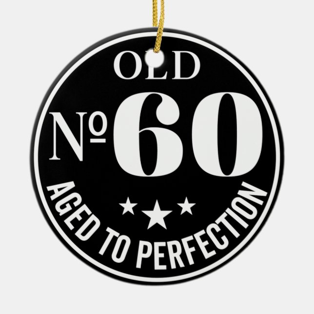 60th Birthday 60 Years Anniversary Quotes Square Ceramic Ornament (Front)
