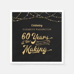 60th Birthday 60 YEARS IN THE MAKING String Lights Napkin