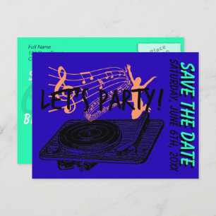 60th Birthday 60s Let's Party Save the date Announcement Postcard