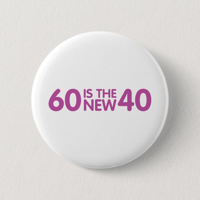 60th birthday 6 cm round badge (Front)
