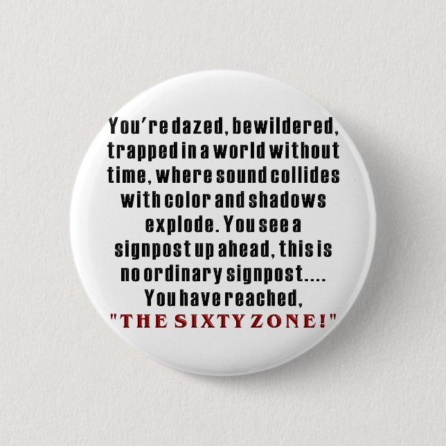 60th Birthday 6 Cm Round Badge (Front)