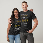 60th Birthday Add Your Name Born 1963 Legendary T-Shirt (Unisex)
