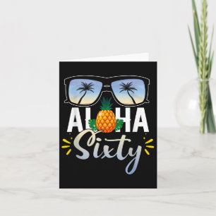 60th Birthday Aloha Sixty Beach Tropical Vacation  Card