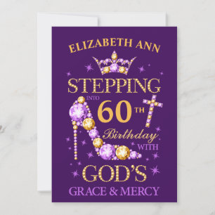 60th Birthday, any age, any name, editable Holiday Card