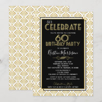 60th Birthday Art Deco Gatsby Roaring 20s Birthday