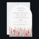 60th Birthday August Birth Month Flower Gladiolus Invitation<br><div class="desc">Perfect invitation for an August birthday party. Pink gladiolus is the birth flower for that month. It forms a pretty watercolor bottom border on this arched shape invitation</div>