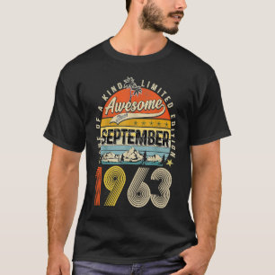 60th Birthday Awesome Since September 1963 T-Shirt