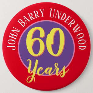 60th Birthday Badge to Personalise.