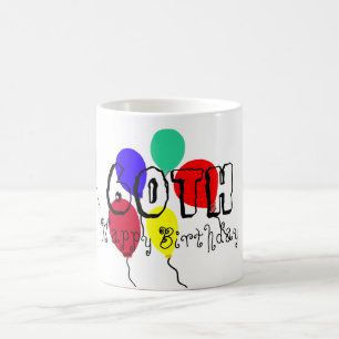 60th Birthday Balloons Milestone Any AGE Coffee Mug