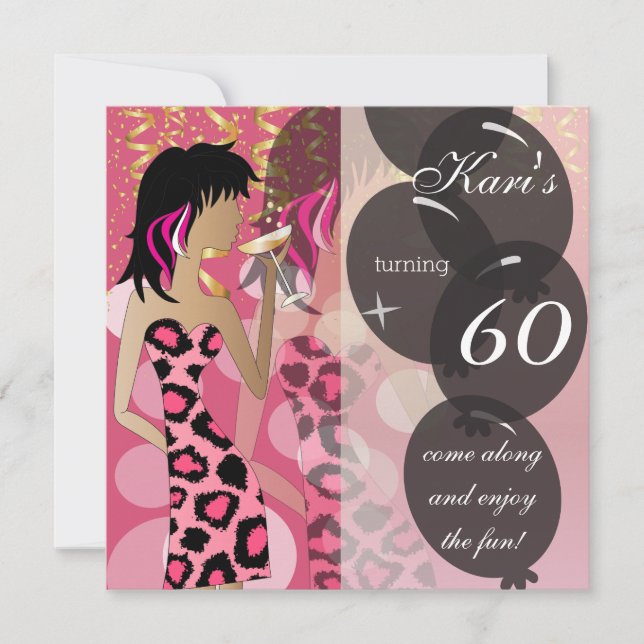 60th Birthday Bash Party | Template | DIY (Front)