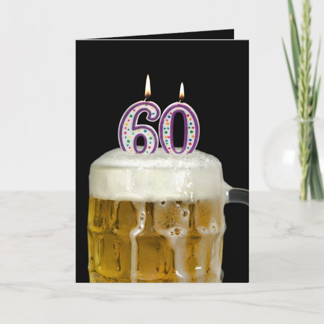 60th Birthday Beer Card (Front)