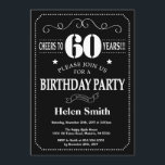 60th Birthday Black and White Chalkboard Invitation<br><div class="desc">60th Birthday Invitation Black and White Typography. Chalkboard. Black and White Background. Adult Birthday. Male Men or Women Birthday. Kids Boy or Girl Lady Teen Teenage Bday Invite. 13th 15th 16th 18th 20th 21st 30th 40th 50th 60th 70th 80th 90th 100th. Any Age. For further customisation, please click the "Customise...</div>