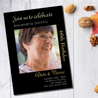 60th Birthday Black Gold