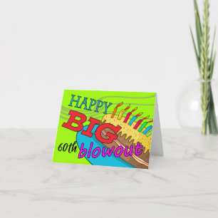 60th Birthday Blowout Custom Front Card