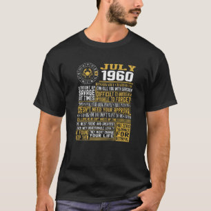 60Th Birthday , Born In July 1960 Facts T-Shirt