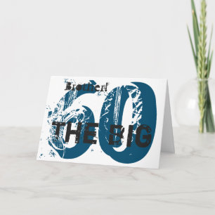 60th Birthday, brother, blue, black, white. Card