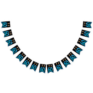 60th birthday candles with eyeballs bunting 