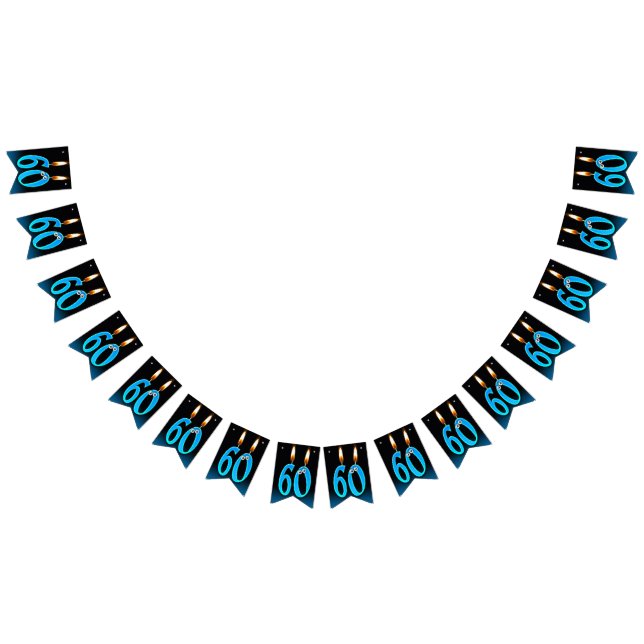 60th birthday candles with eyeballs bunting  (All)