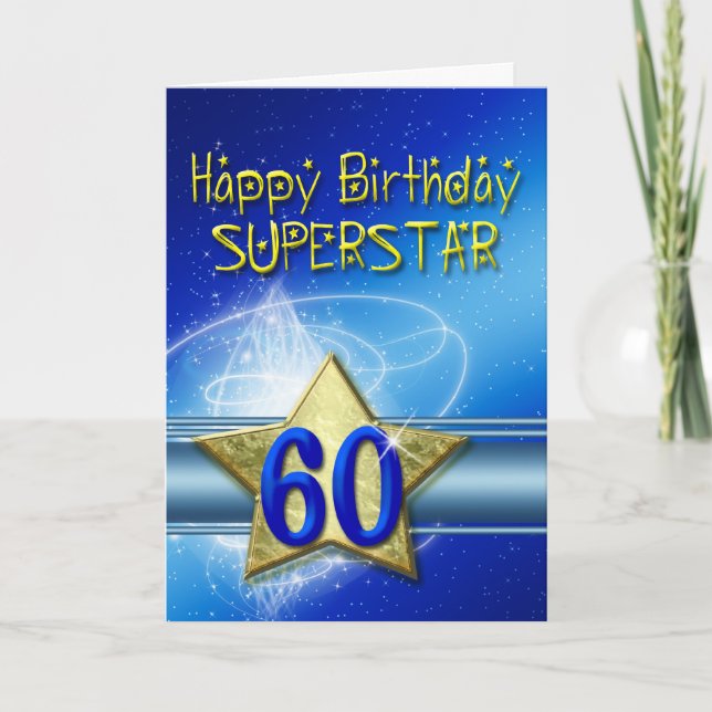 60th Birthday card for Superstar (Front)