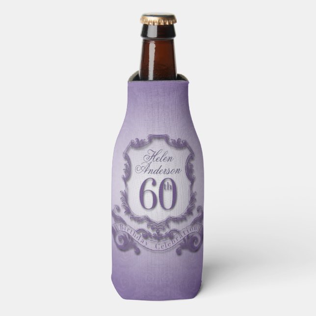 60th Birthday Celebration Personalised Cooler (Bottle Front)