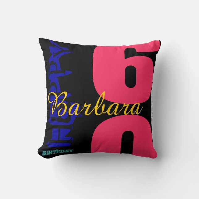 60th Birthday Celebration Personalised POP Pillow (Front)