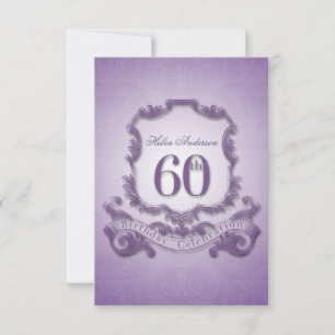 60th Birthday Celebration Vintage Frame -2- Invitation