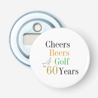 60th Birthday Cheers and Beers Golf Minimal