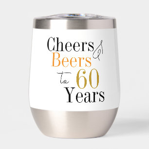 60th Birthday Cheers Beers Minimal