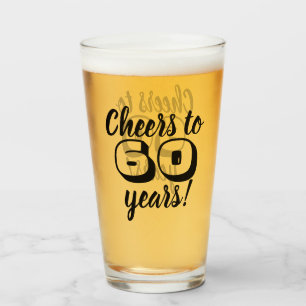 60th Birthday Cheers to 60 Years Beer/Drinking Glass