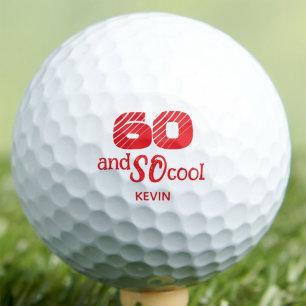 60th Birthday Co-Worker Gift SO Cool Custom Golf Balls