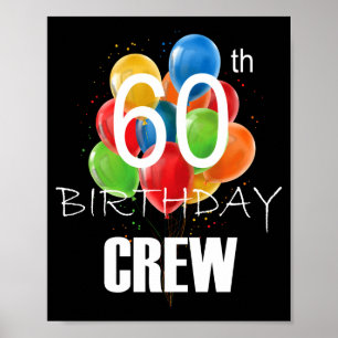 60th Birthday Crew 60 Party Crew Group Women  Poster