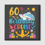 60th Birthday Cruise B-Day Party Square Magnet<br><div class="desc">60th Birthday Cruise B-Day Party Funny design Gift Classic Square Magnet Classic Collection.</div>