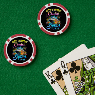 60Th Birthday Cruise Squad 2026 Cruising Party Poker Chips
