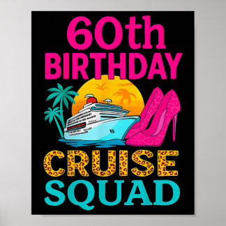 60th Birthday Cruise Squad 60 Years Old Vacation P Poster