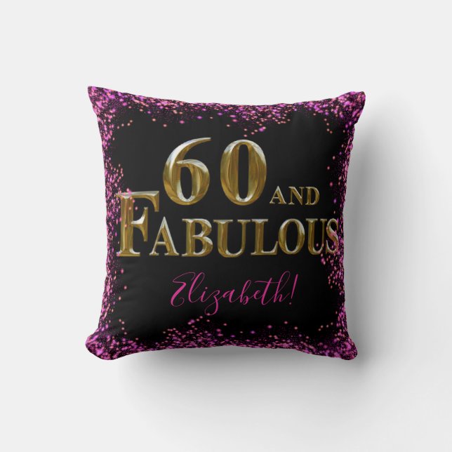 60th Birthday  Cushion (Front)